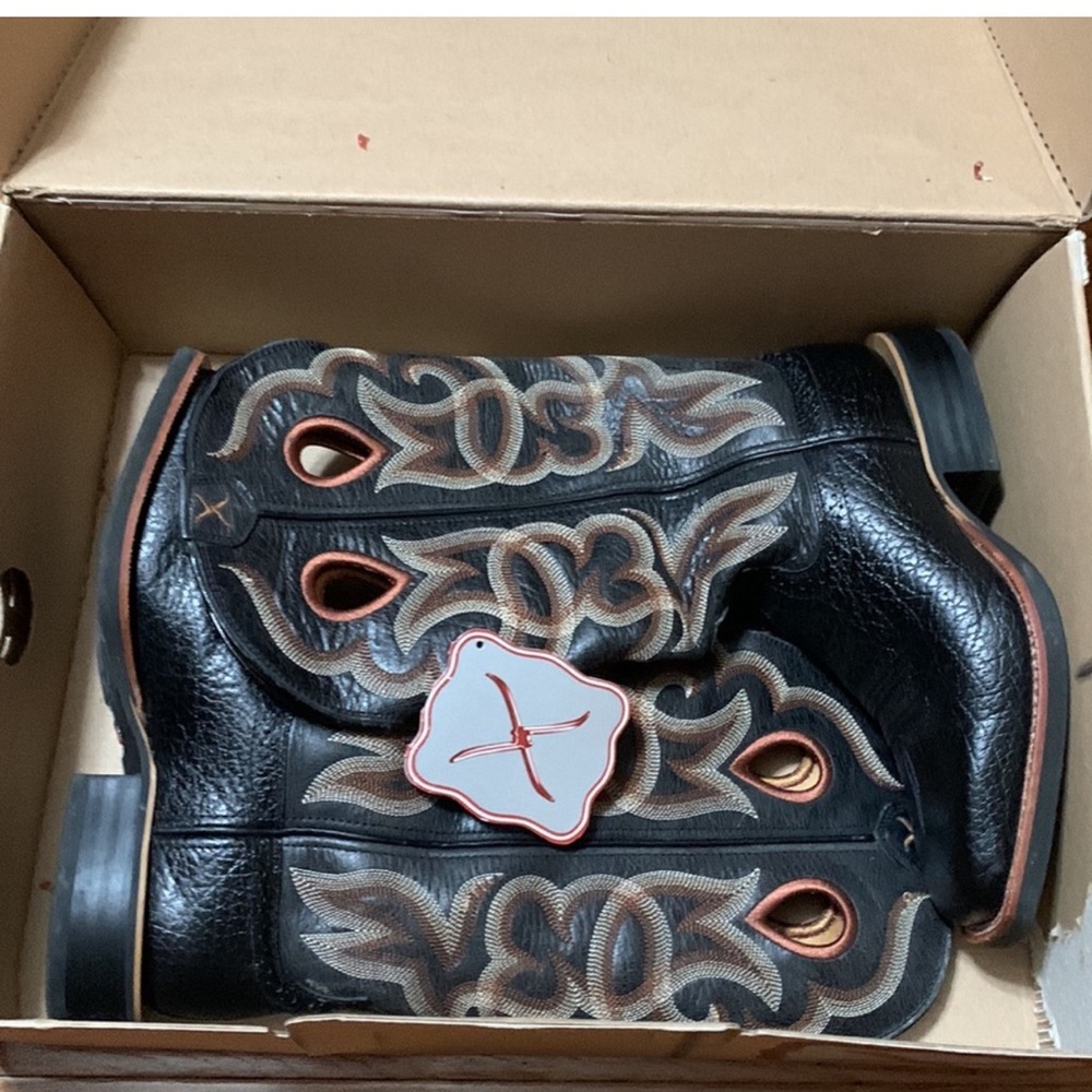 Twisted X Black, Square Toe Boots